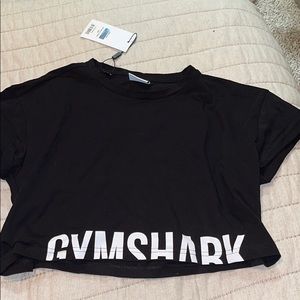 cropped gym shark shirt
